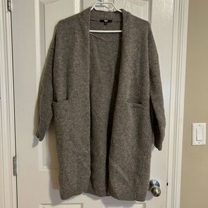 Uniqlo Open-Front Long Cardigan